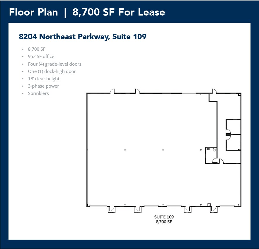 8212 Northeast Pky, North Richland Hills, TX à louer Plan d’étage- Image 1 de 1