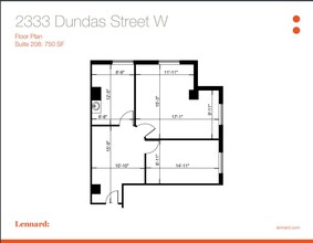 2329-2333 Dundas St W, Toronto, ON for lease Floor Plan- Image 1 of 1