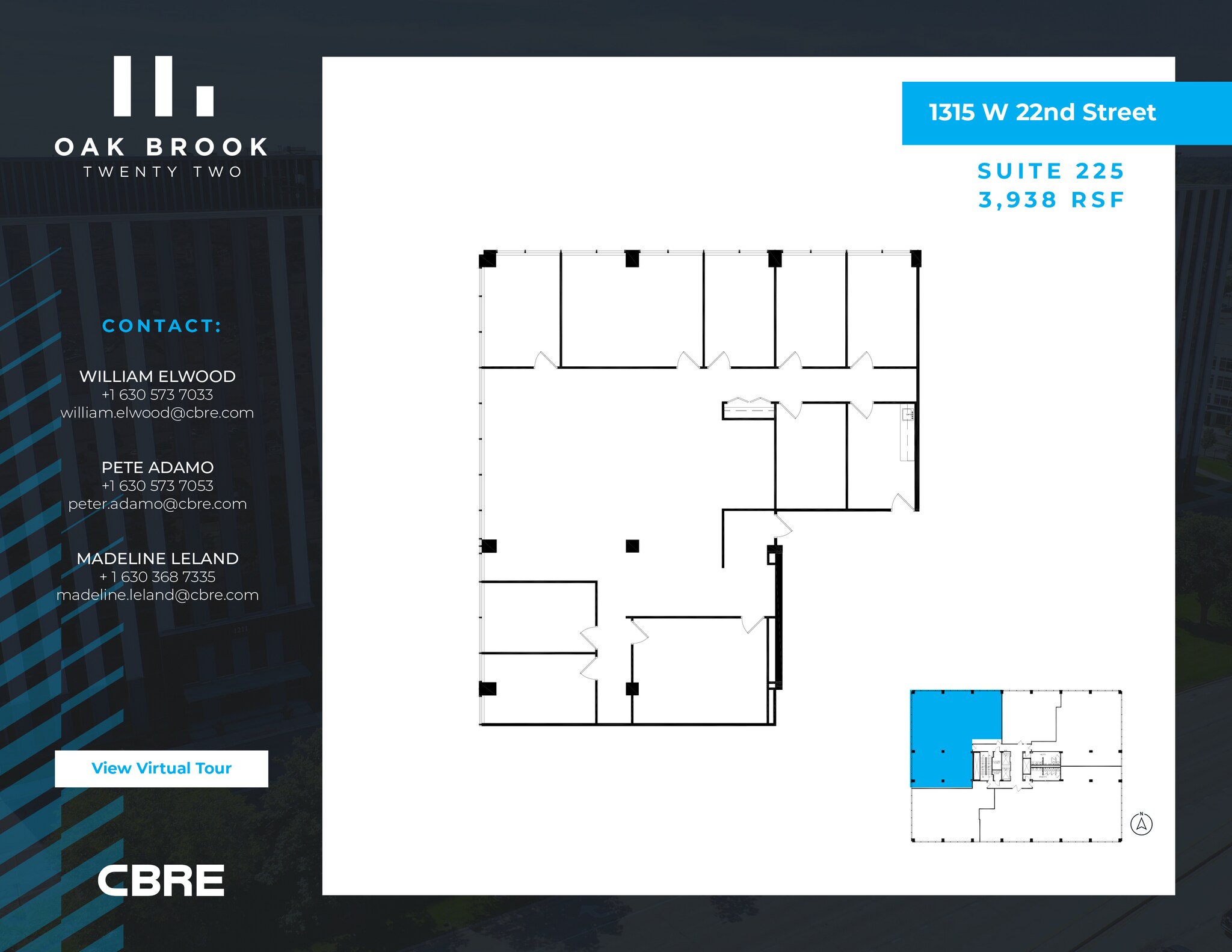 1315 W 22nd St, Oak Brook, IL for lease Floor Plan- Image 1 of 1