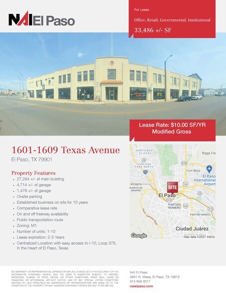 1601 Texas Ave, El Paso, TX à vendre - Photo du b timent - Image 1 de 4