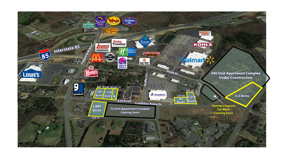 Coldwater Ridge Dr, Kannapolis, NC à vendre - Aérien - Image 3 de 14