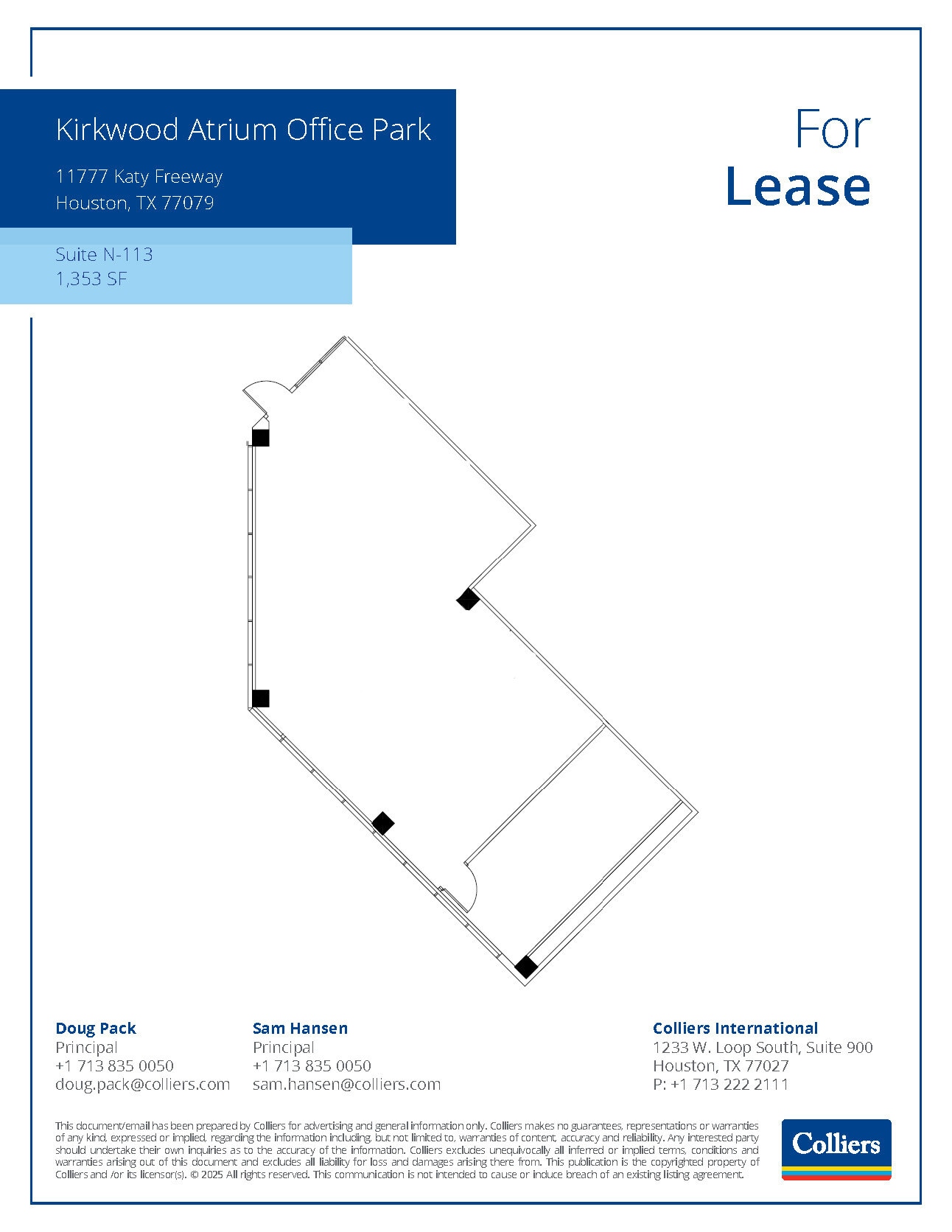 11777 Katy Fwy, Houston, TX à louer Plan d’étage- Image 1 de 2