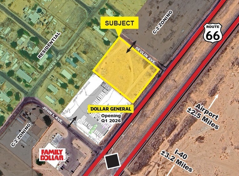 SWC Highway 66 & Devlin Ave, Kingman, AZ for lease - Aerial - Image 2 of 2
