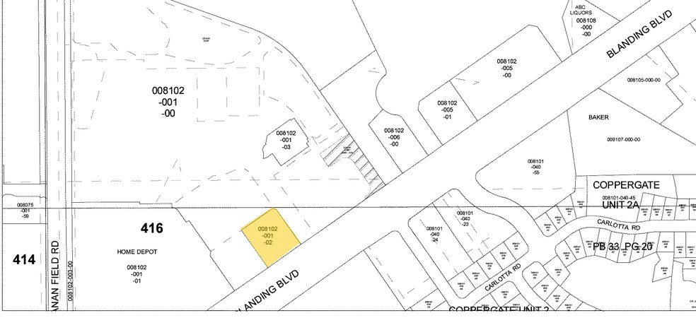 1700 Blanding Blvd, Middleburg, FL à vendre - Plan cadastral - Image 1 de 4