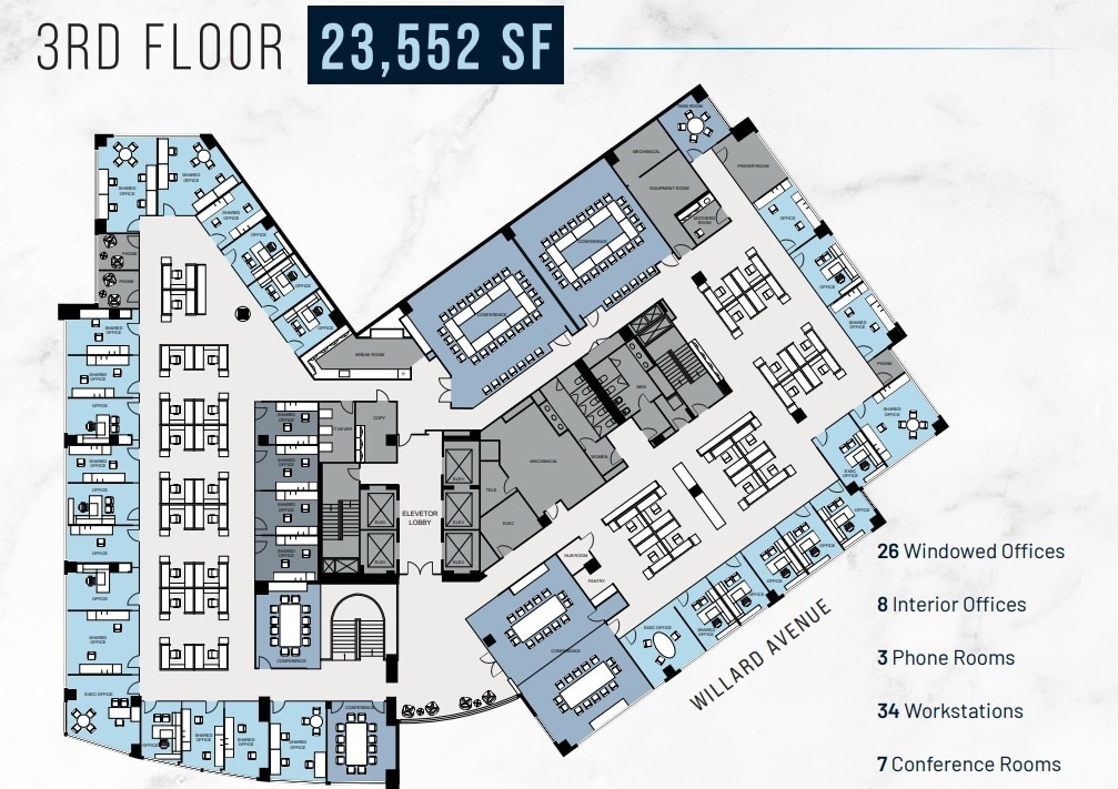 4445 Willard Ave, Chevy Chase, MD for lease Floor Plan- Image 1 of 1
