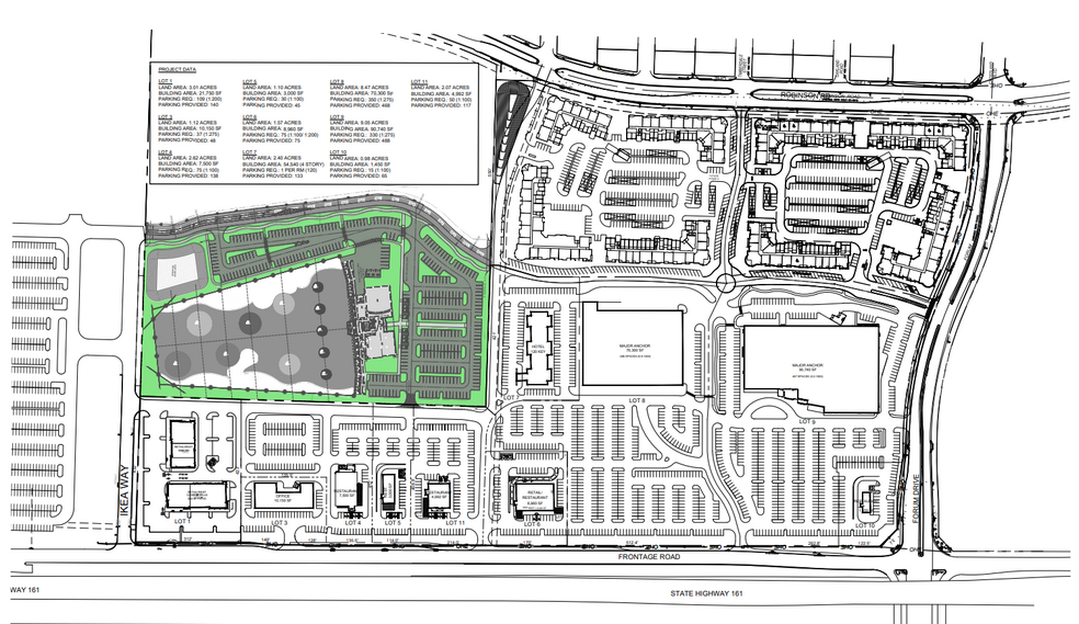 SEC State Hwy 161 & Ikea Way, Grand Prairie, TX à vendre - Plan de site - Image 2 de 4