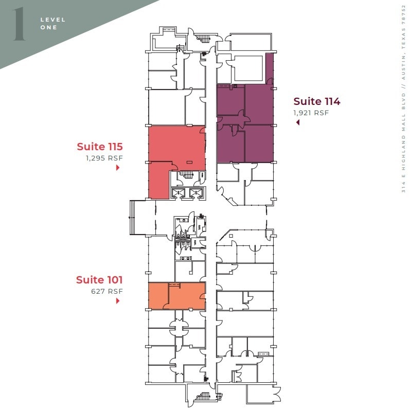 314 E Highland Mall Blvd, Austin, TX à louer Plan d’étage- Image 1 de 1