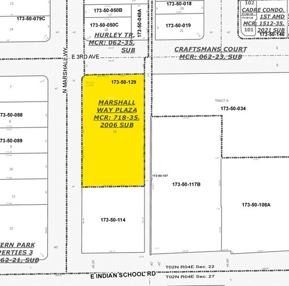 4151 N Marshall Way, Scottsdale, AZ à louer - Plan cadastral - Image 3 de 3