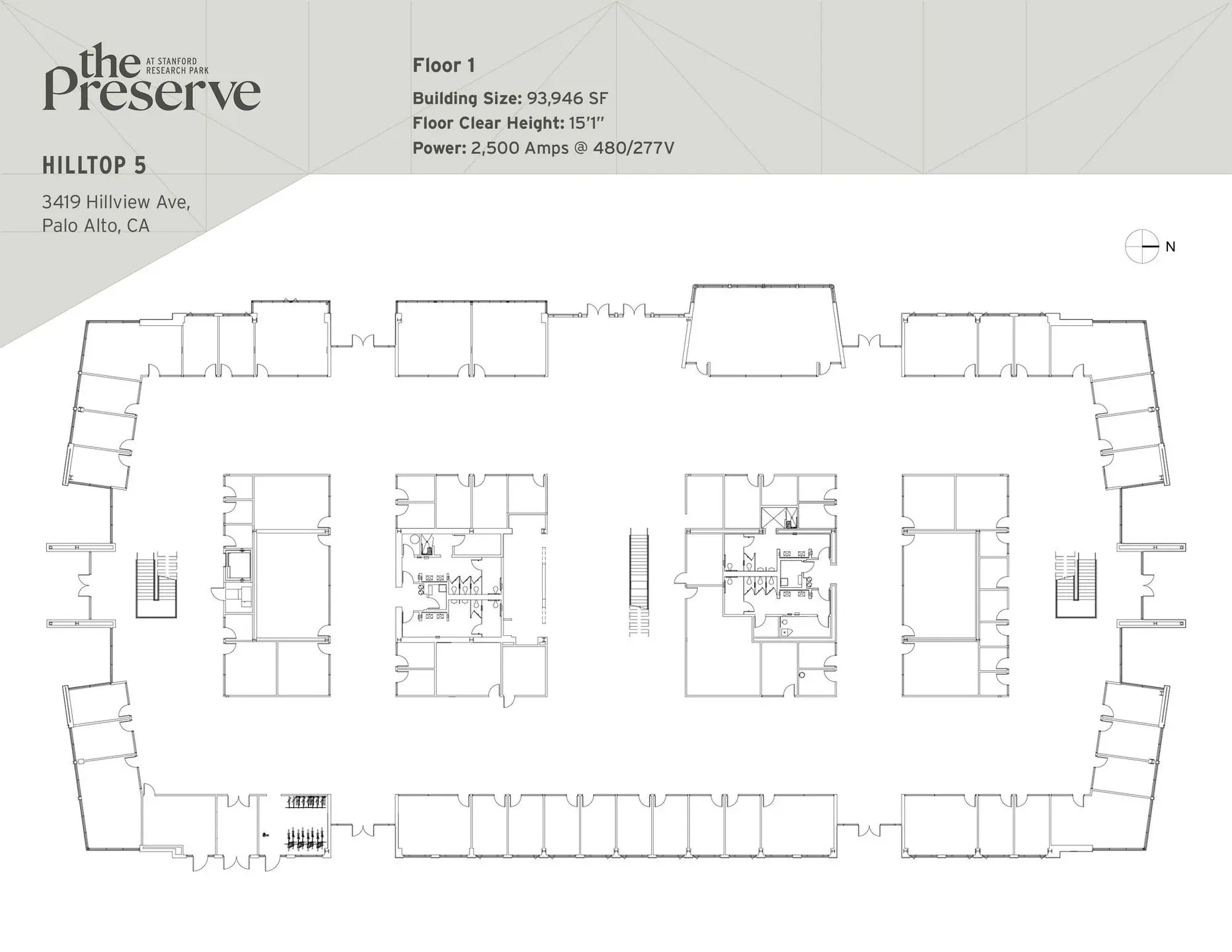3425 Hillview Ave, Palo Alto, CA for lease Floor Plan- Image 1 of 2