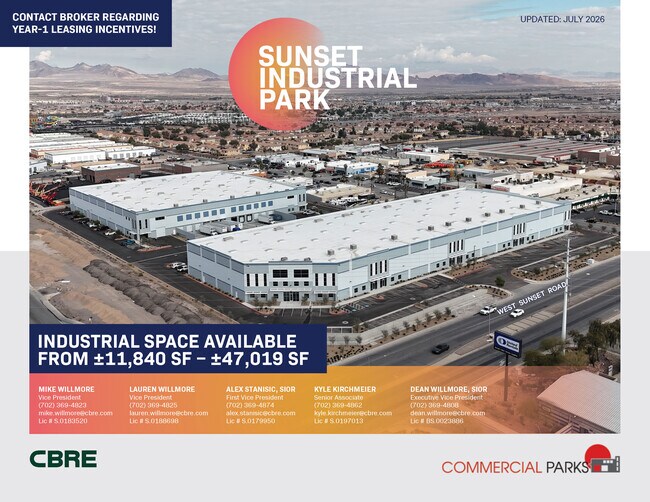 More details for 748 W Sunset Rd, Henderson, NV - Industrial for Lease