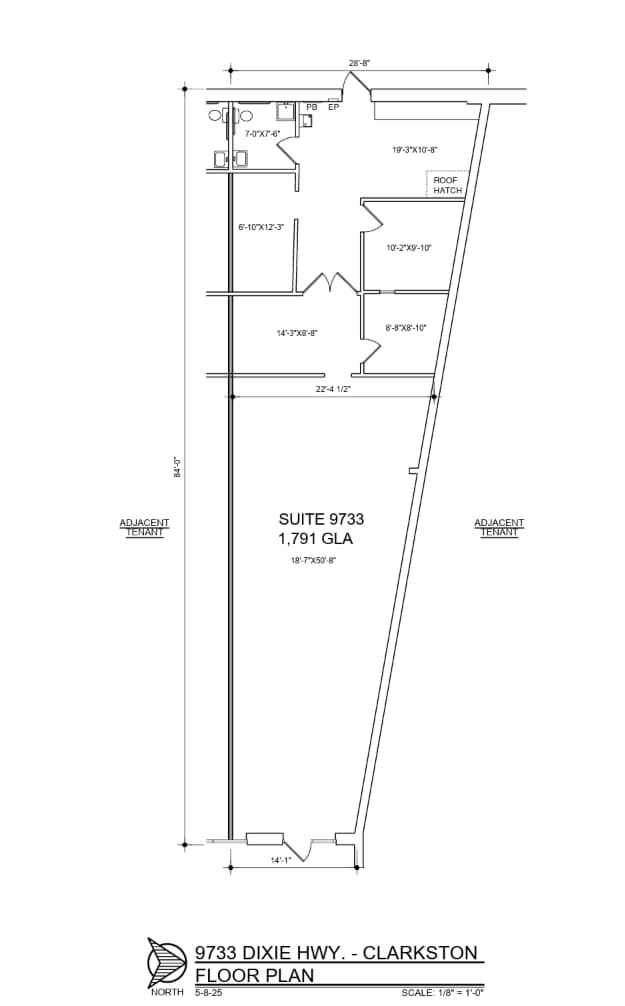 9685-9749 Dixie Hwy, Village of Clarkston, MI à louer Plan d’étage- Image 1 de 1