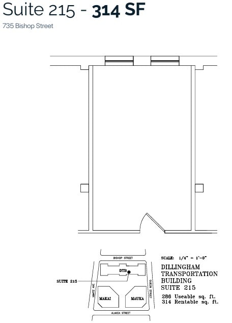 733 Bishop St, Honolulu, HI à louer Plan d’étage- Image 1 de 1