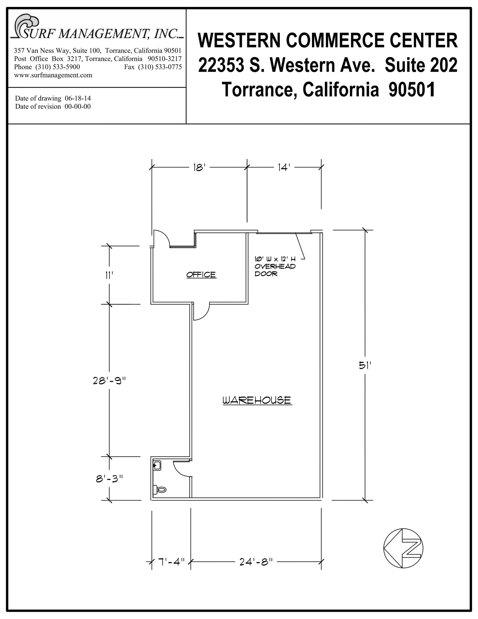 22353 S Western Ave, Torrance, CA for lease Floor Plan- Image 1 of 1