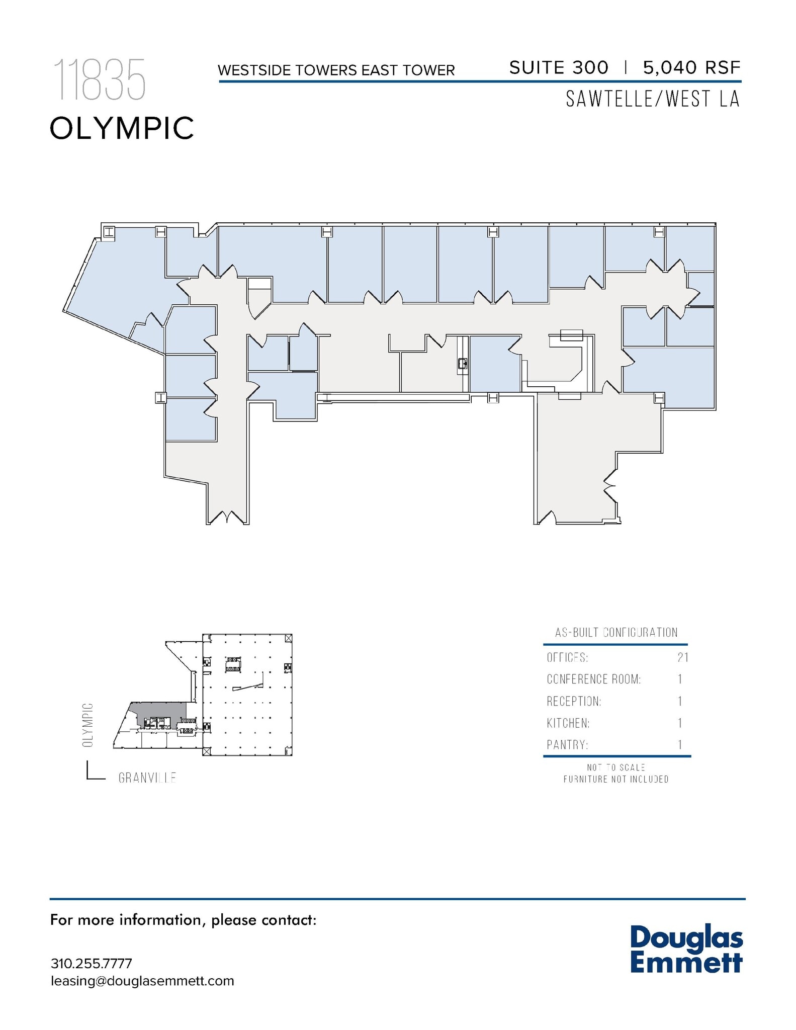 11845 W Olympic Blvd, Los Angeles, CA à louer Plan d’étage- Image 1 de 1