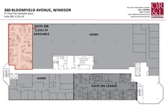 360 Bloomfield Ave, Windsor, CT à louer Plan d’étage- Image 1 de 1