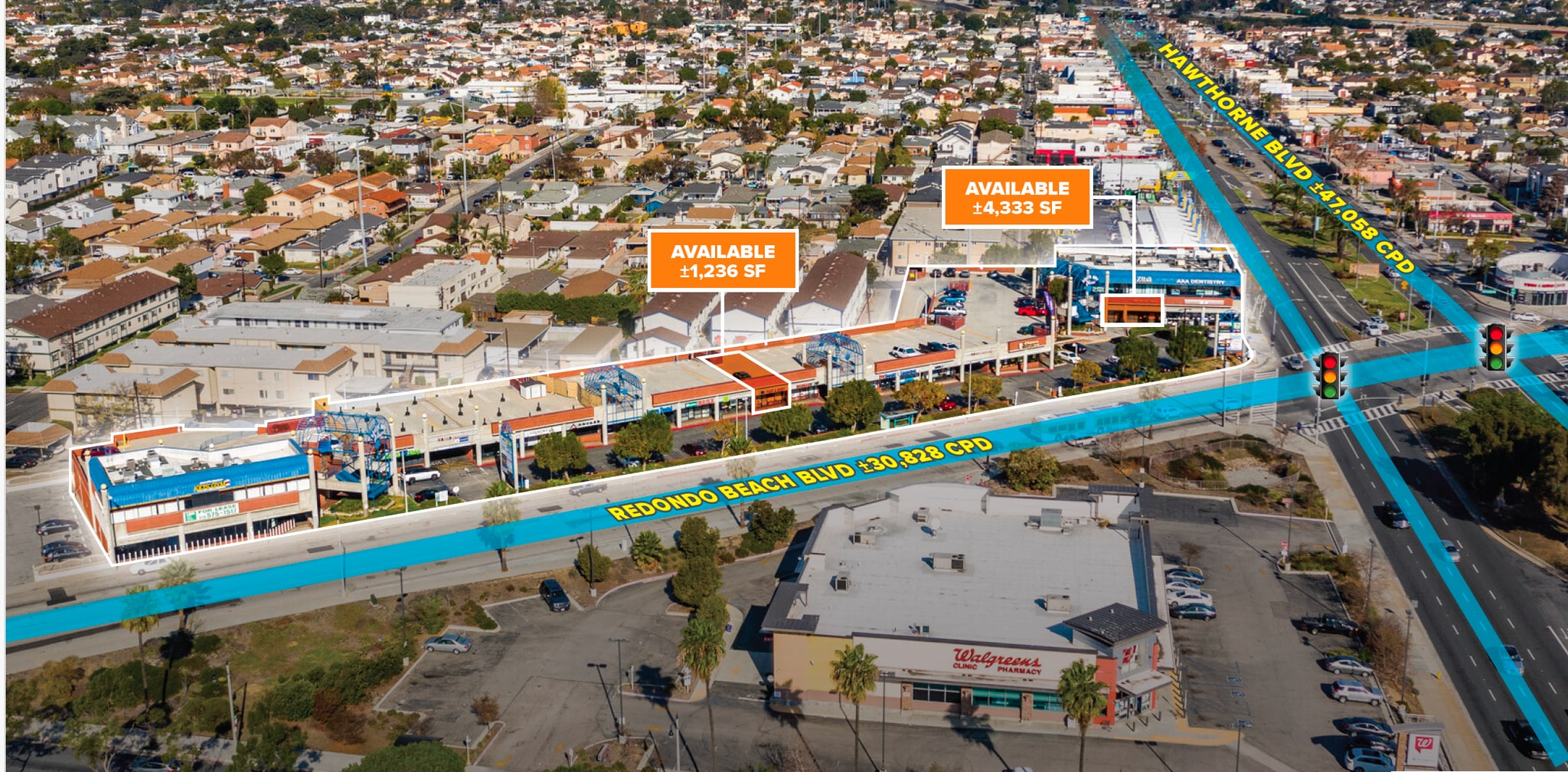 4401-4453 Redondo Beach Blvd, Lawndale, CA for lease Aerial- Image 1 of 13