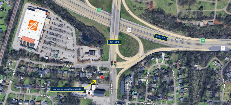 5001 Gallatin Pike, Nashville, TN à louer - Aérien - Image 3 de 4