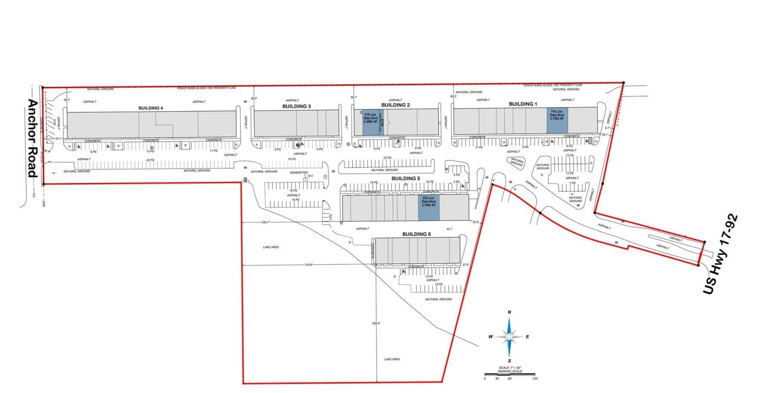 102-134 Live Oaks Blvd, Casselberry, FL à louer Plan d’étage- Image 1 de 1