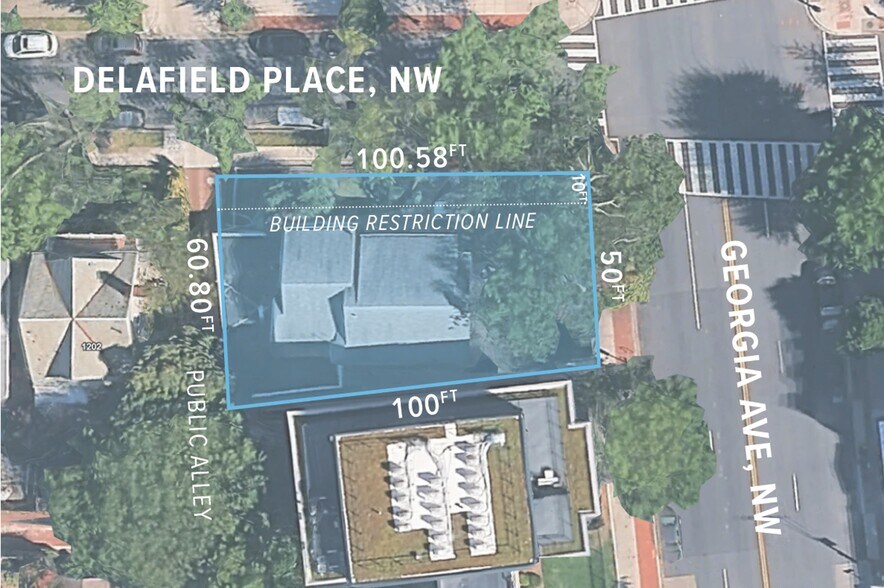 1200 Delafield Pl NW, Washington, DC à vendre - Aérien - Image 2 de 13
