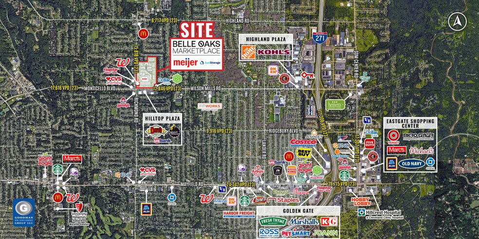 Richmond Road, Richmond Heights, OH à louer - Aérien - Image 2 de 4