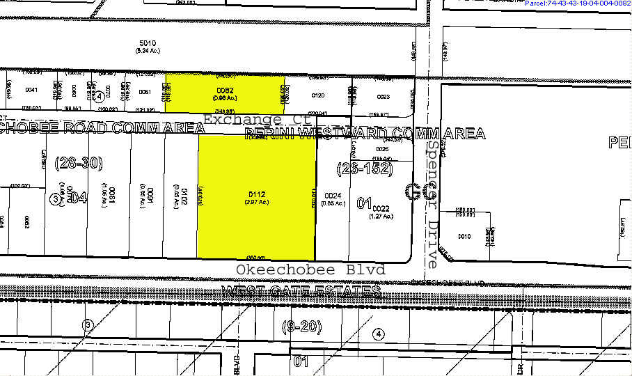 2707 Okeechobee Blvd, West Palm Beach, FL for lease - Plat Map - Image 2 of 4