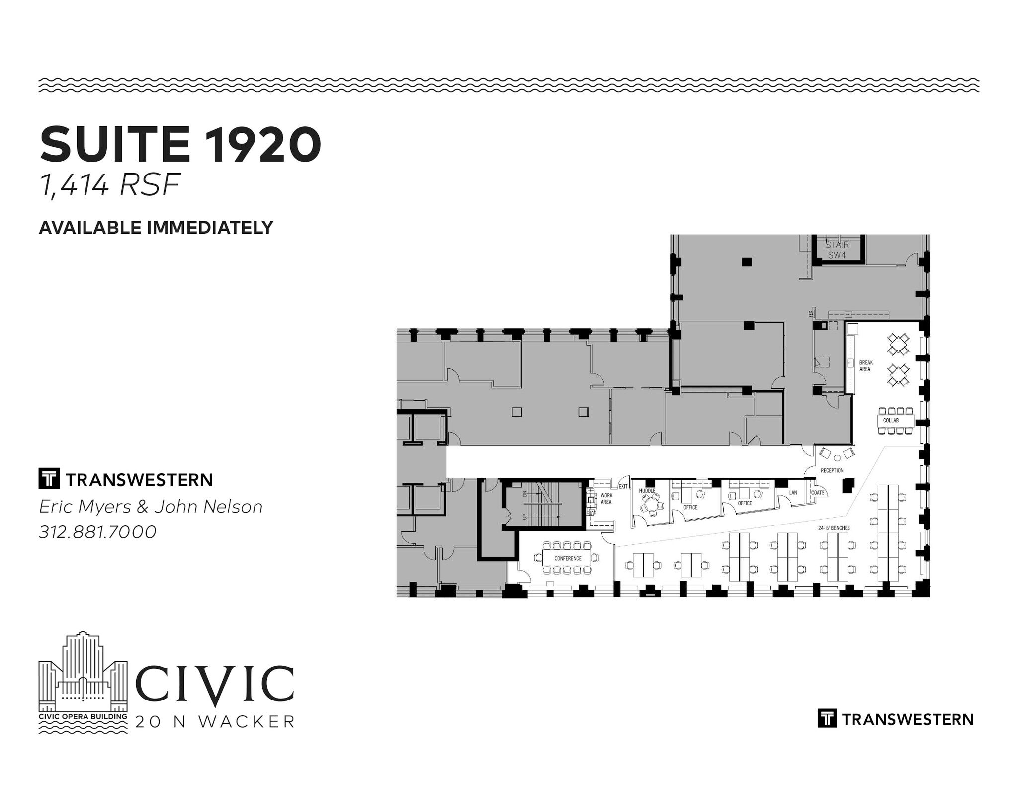 20 N Wacker Dr, Chicago, IL à louer Plan d’étage- Image 1 de 1