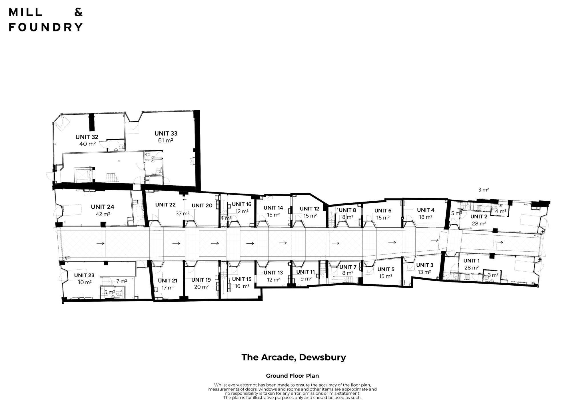 1-22 The Arcade, Dewsbury à louer Plan d’étage- Image 1 de 2