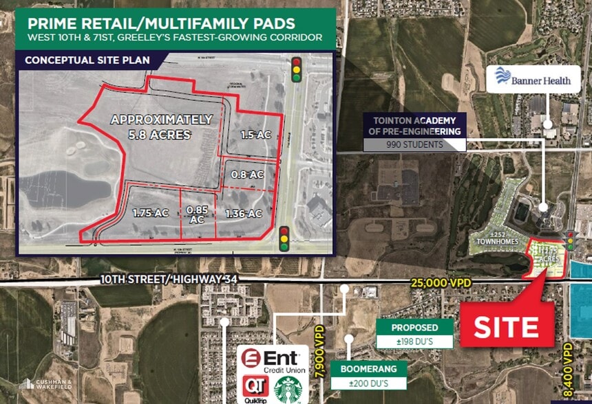 10th and 71st Ave, Greeley, CO for sale - Aerial - Image 1 of 1