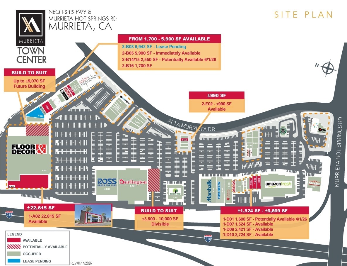 39815-39875 Alta Murrieta Dr, Murrieta, CA à louer Plan de site- Image 1 de 1