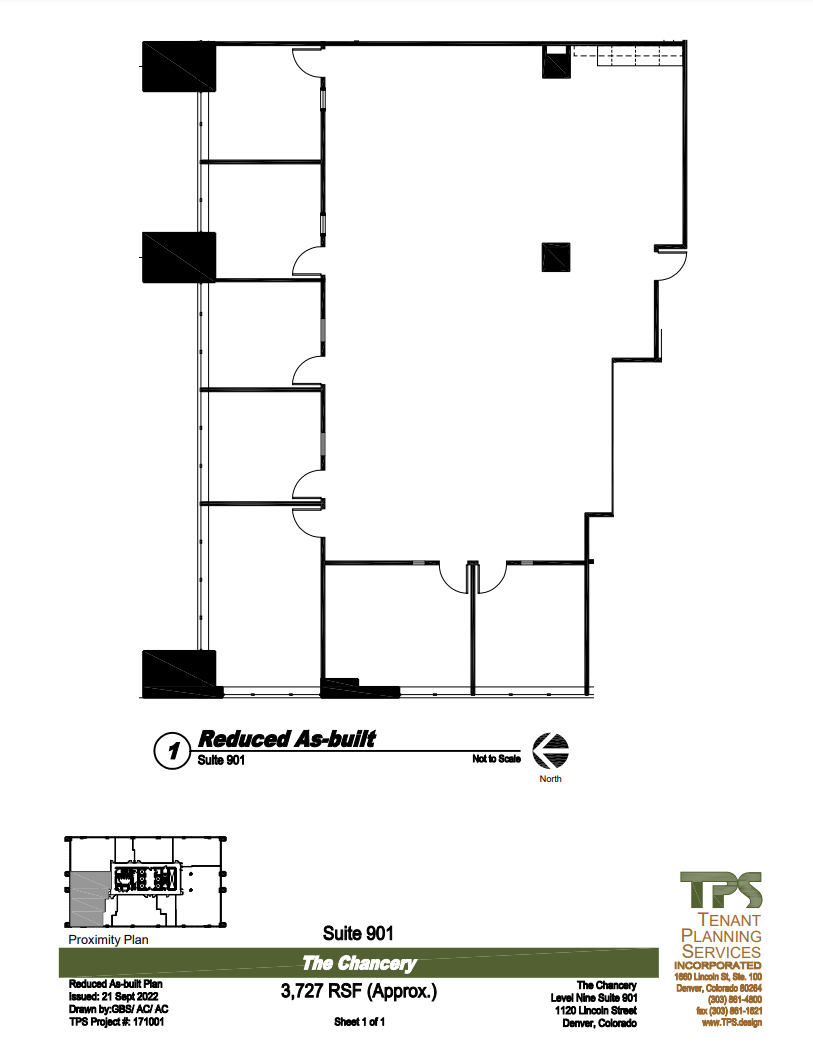 1120 Lincoln St, Denver, CO à louer Plan d  tage- Image 1 de 1