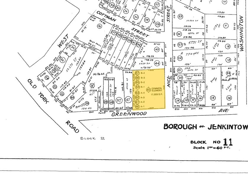 815 Greenwood Ave, Jenkintown, PA à louer - Plan cadastral - Image 2 de 9