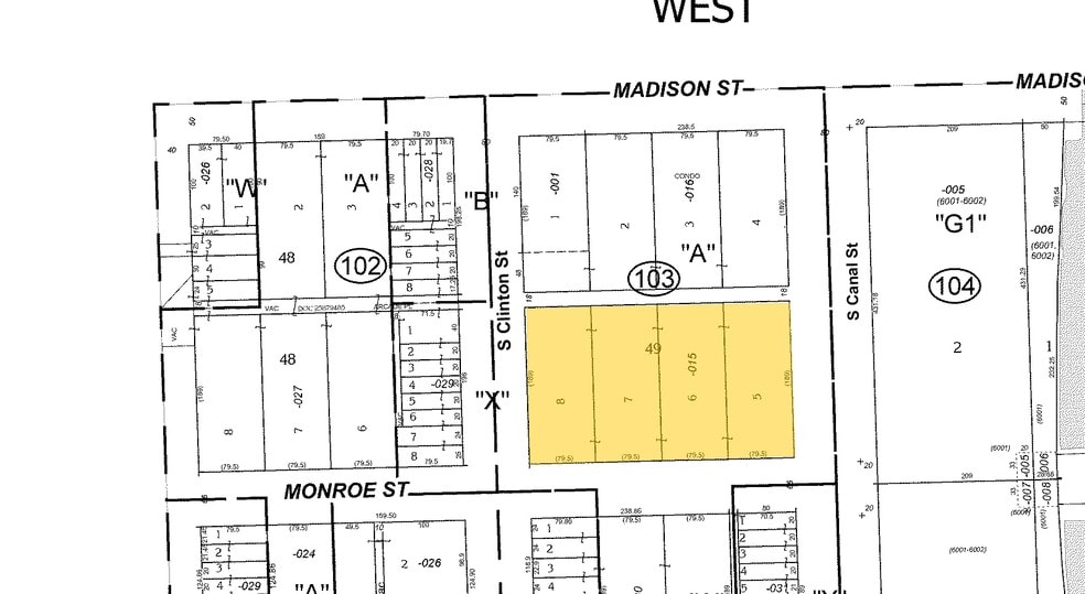 500 W Monroe St, Chicago, IL for lease - Plat Map - Image 2 of 10