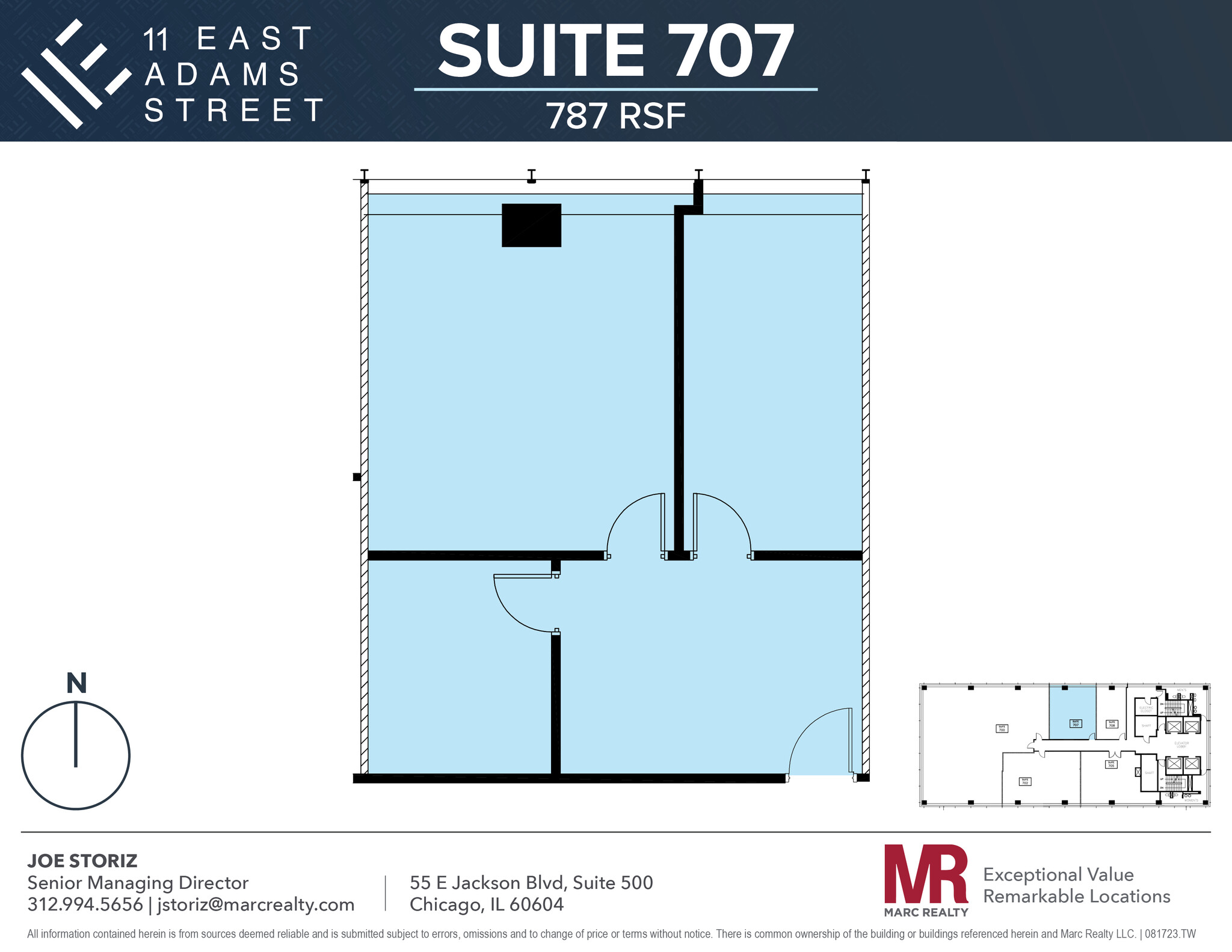 11 E Adams St, Chicago, IL for lease Floor Plan- Image 1 of 4