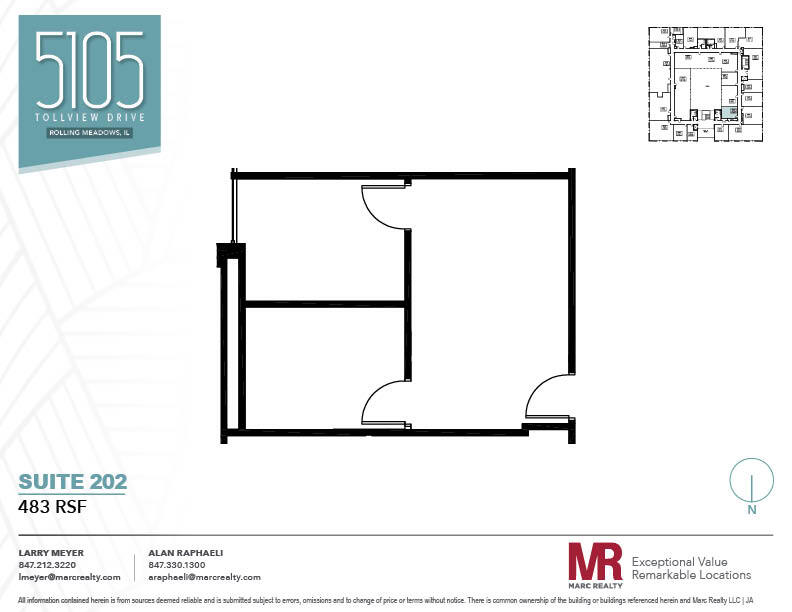 5105 Tollview Dr, Rolling Meadows, IL à louer Plan d’étage- Image 1 de 1