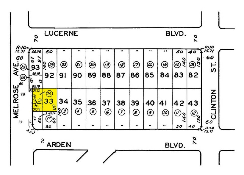 5770 Melrose Ave, Los Angeles, CA for lease - Plat Map - Image 2 of 15