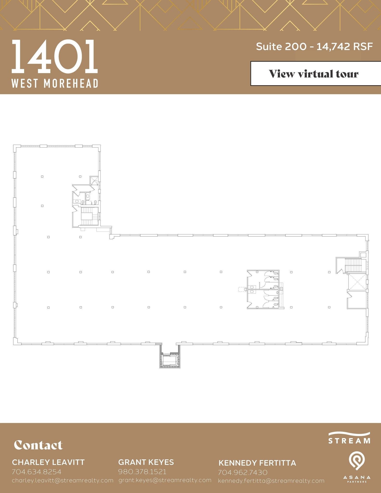 1401 W Morehead St, Charlotte, NC for lease Floor Plan- Image 1 of 2