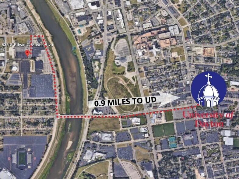 835 S Edwin C Moses Blvd, Dayton, OH à vendre - Aérien - Image 2 de 2