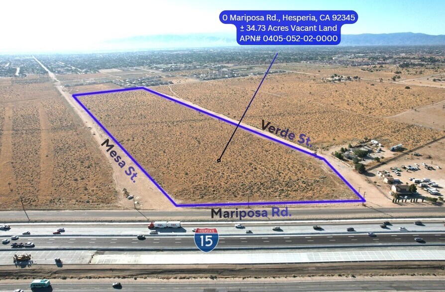 34.73-Acres Mariposa Rd & I-15 FWY, Hesperia, CA à vendre - Photo du bâtiment - Image 2 de 5