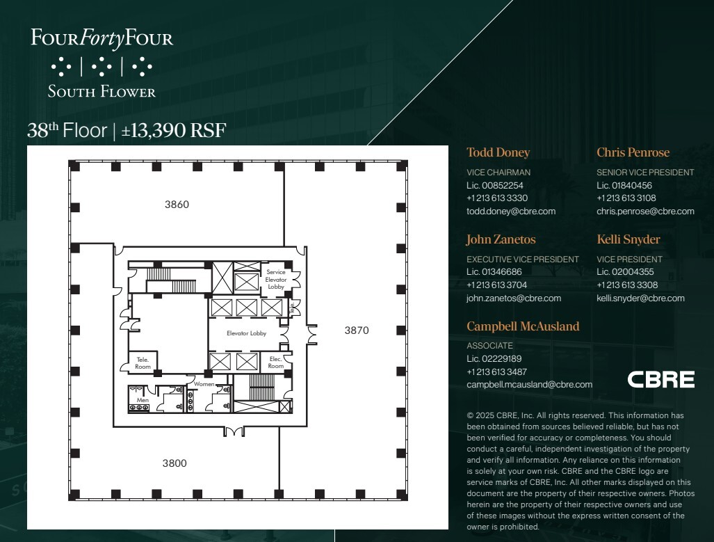 444 S Flower St, Los Angeles, CA à louer Plan d’étage- Image 1 de 1