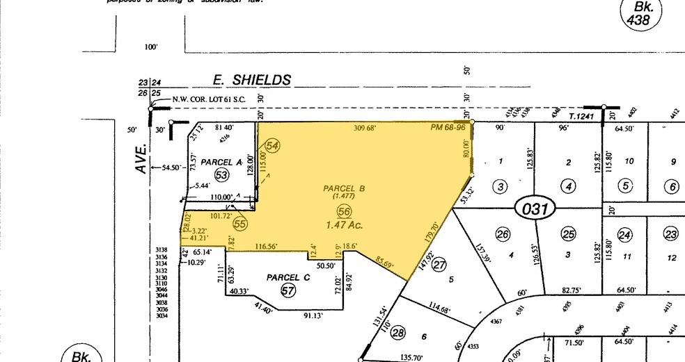 4224 E Shields Ave, Fresno, CA à vendre - Plan cadastral - Image 3 de 4
