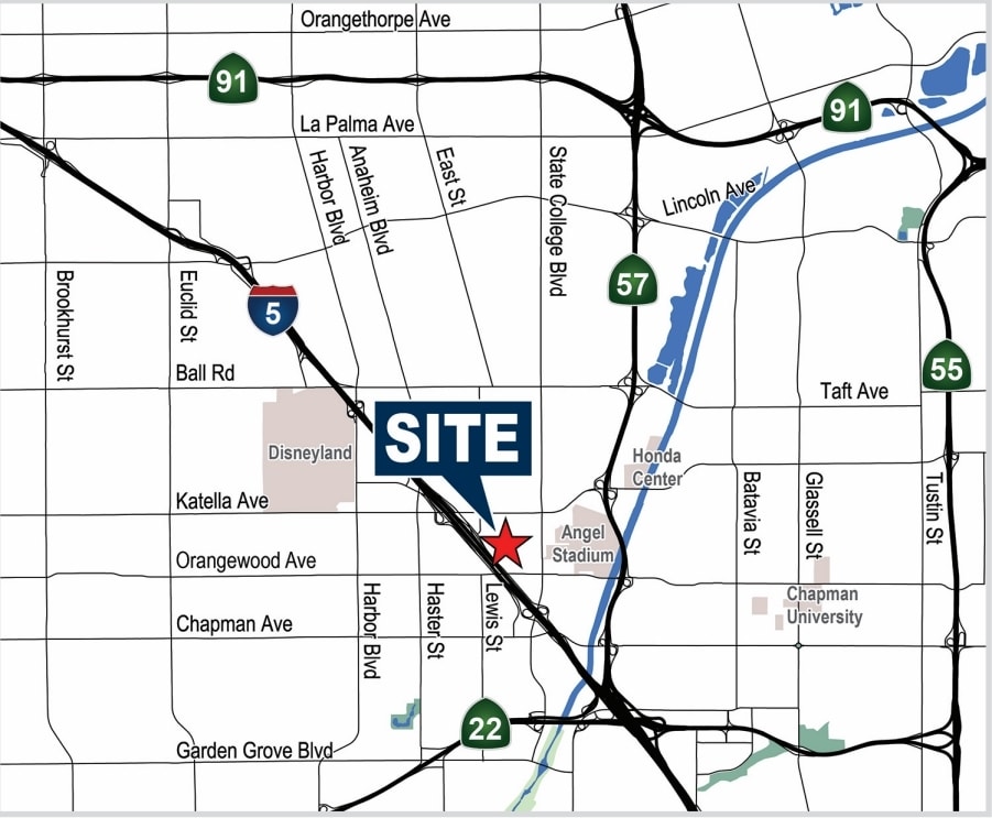 1894 S Santa Cruz St, Anaheim, CA for lease Map- Image 1 of 1