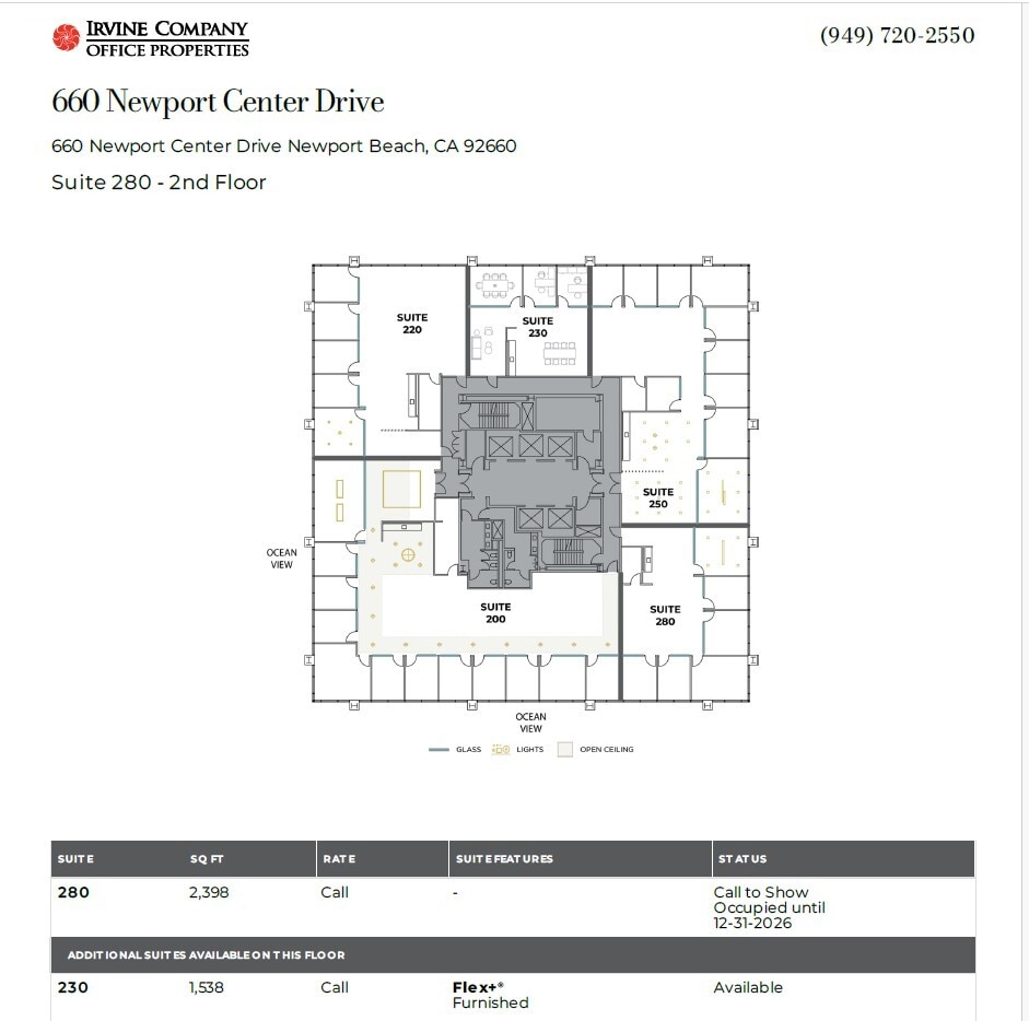 620 Newport Center Dr, Newport Beach, CA for lease Floor Plan- Image 1 of 1