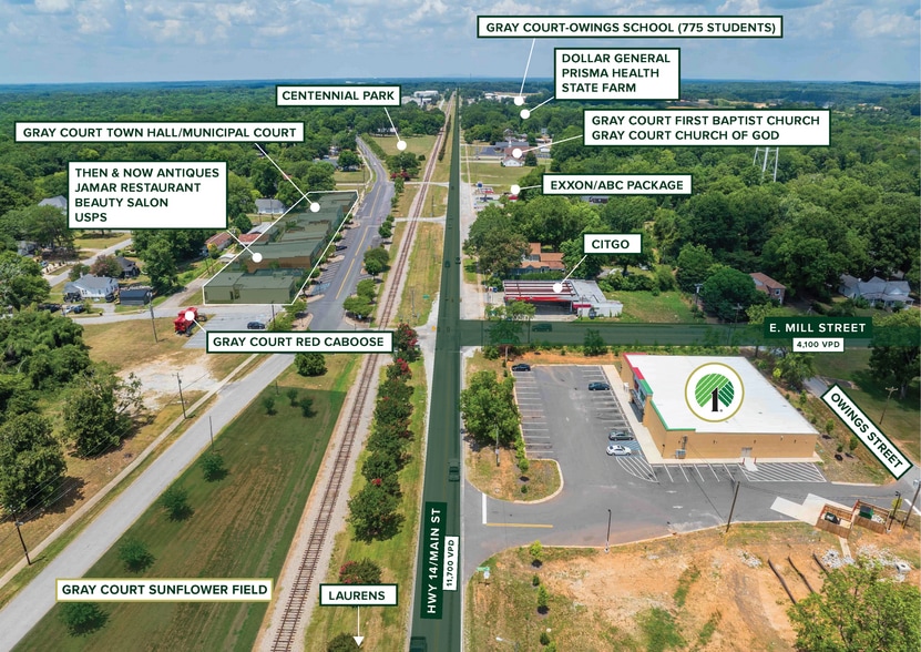 8158 Highway 14, Gray Court, SC à vendre - Aérien - Image 3 de 5