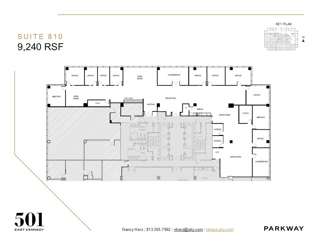 501 E Kennedy Blvd, Tampa, FL à louer Plan d  tage- Image 1 de 2