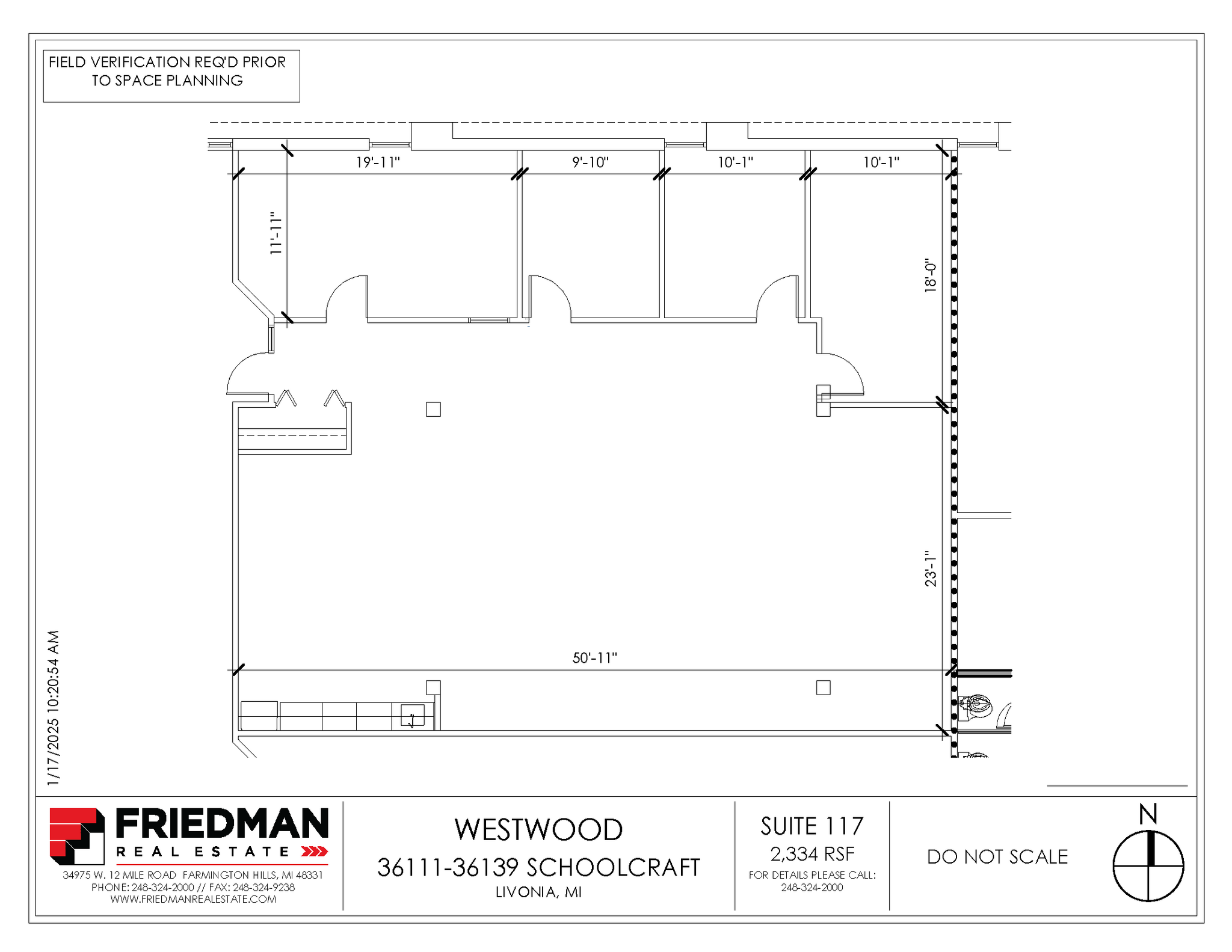 36111-36119 Schoolcraft Rd, Livonia, MI for lease Floor Plan- Image 1 of 2