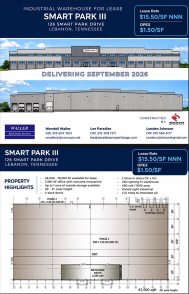 126 Smart Park Dr, Lebanon, TN à louer - Photo du bâtiment - Image 1 de 1