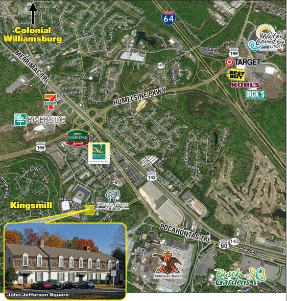 161-A John Jefferson Rd, Williamsburg, VA à louer - Aérien - Image 2 de 2