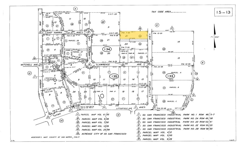 425-439 Littlefield Ave, South San Francisco, CA for lease - Plat Map - Image 2 of 19