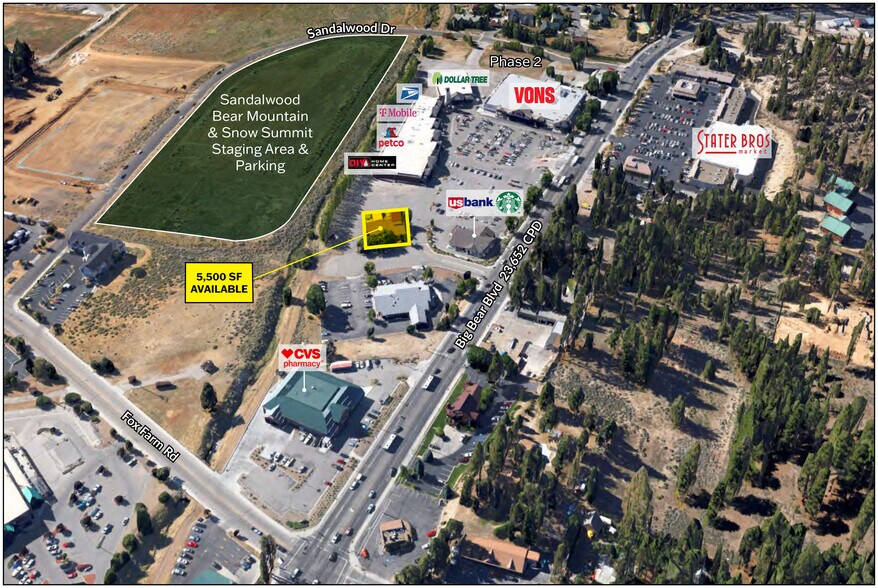 42170 Big Bear Blvd, Big Bear Lake, CA à louer - Aérien - Image 3 de 10