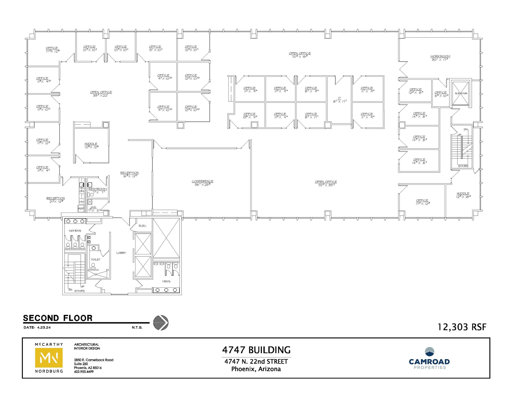 4747 N 22nd St, Phoenix, AZ à louer Plan d’étage- Image 1 de 1